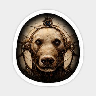 Labrador Retriever Surreal Steampunk Artwork, Dog Lover Sticker